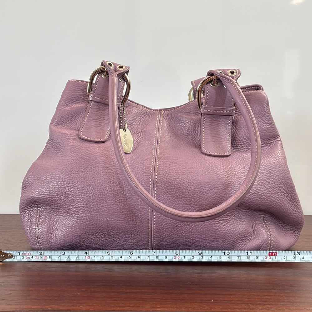 Tignanello Orchid Leather Tote Satchel / Shoulder Bag